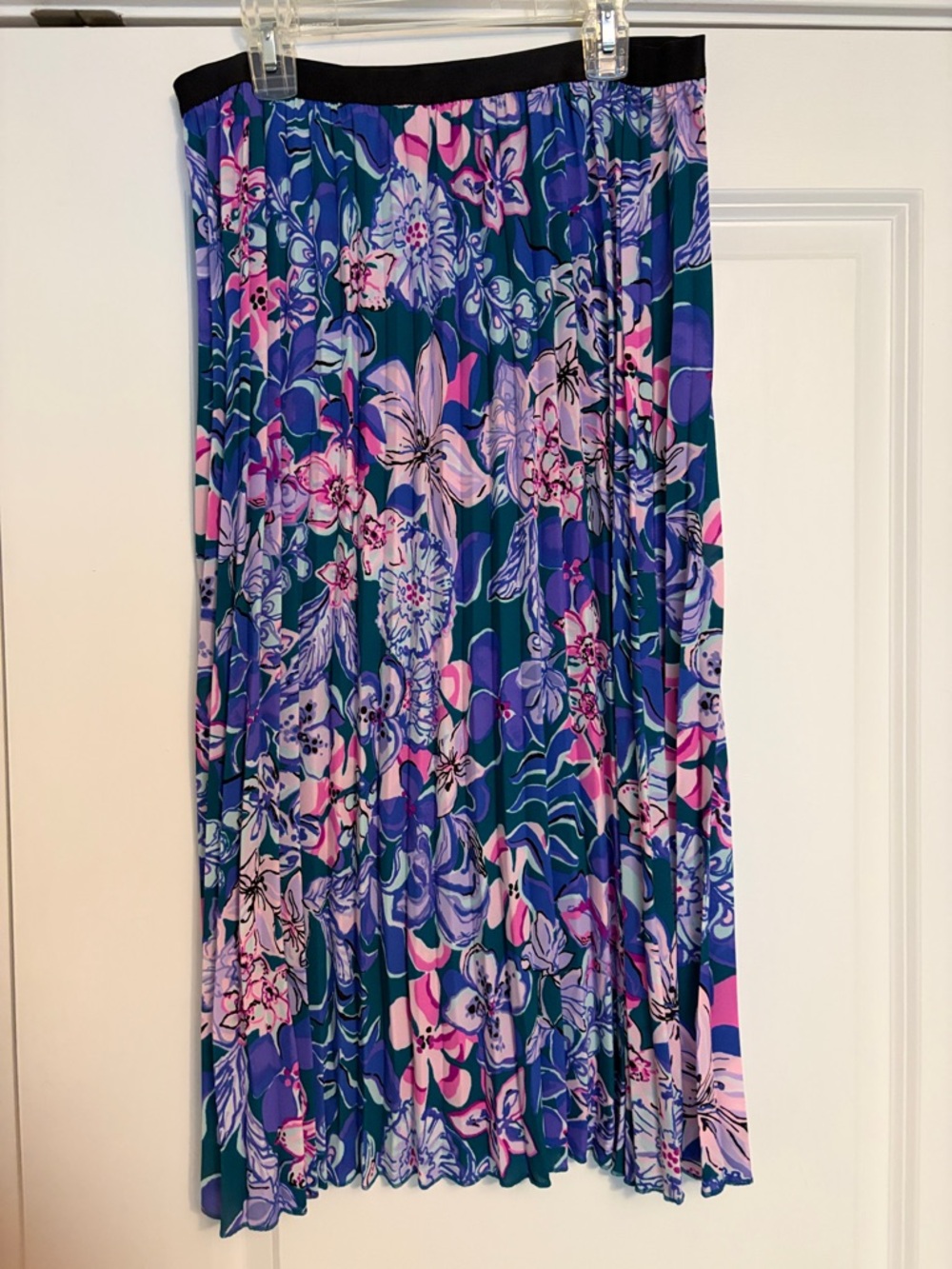Lilly Pulitzer NWOT Floral Pleated Midi Skirt